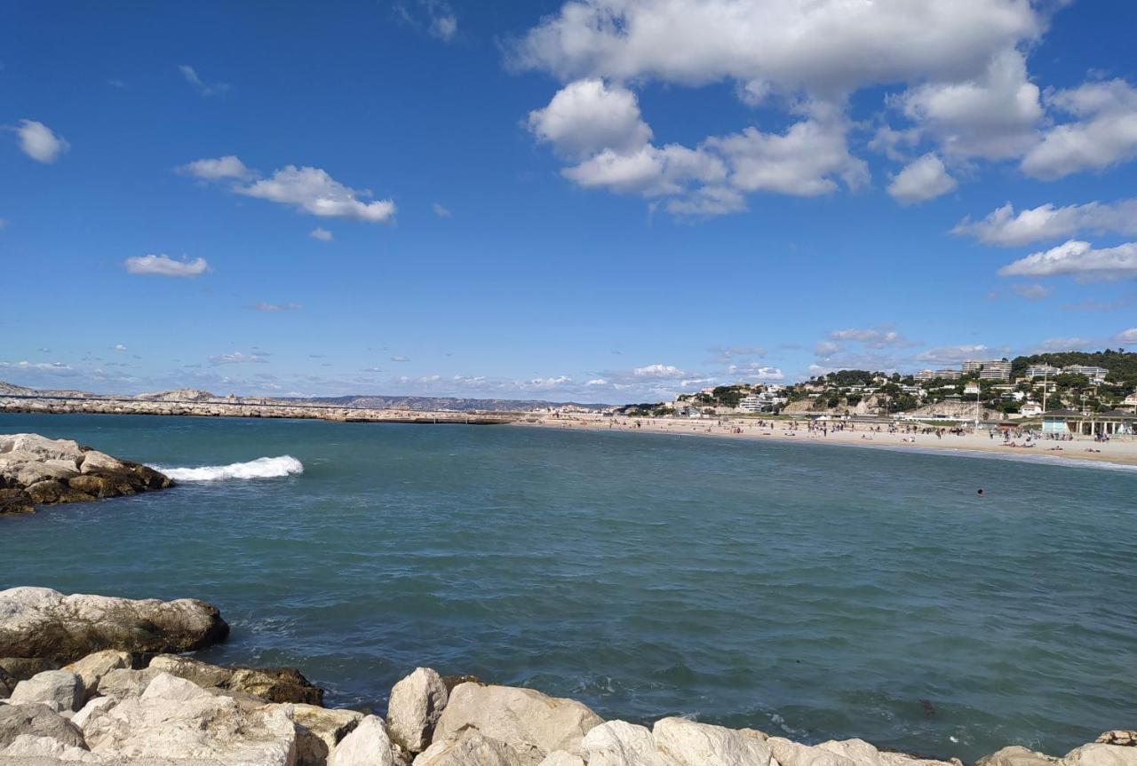Sun Escape, Appart Renove Climatise 3 Pieces 4-6 Pers, 350M De La Plage Marsiglia Esterno foto