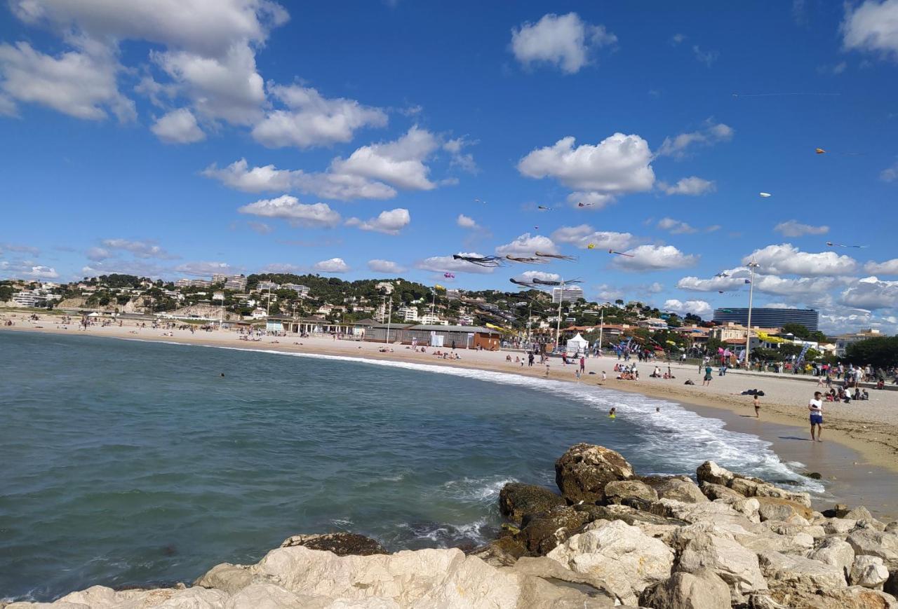Sun Escape, Appart Renove Climatise 3 Pieces 4-6 Pers, 350M De La Plage Marsiglia Esterno foto